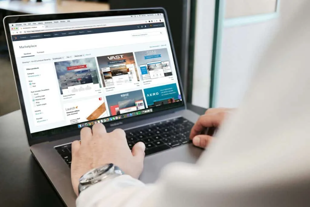 person using a macbook Pro