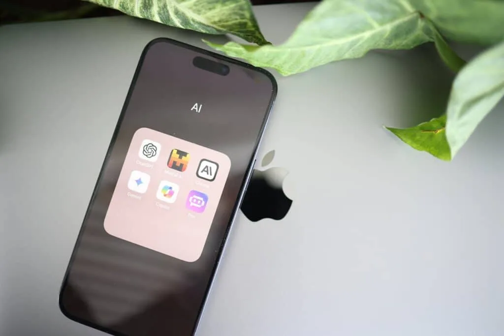 mobile phone with different AI applications