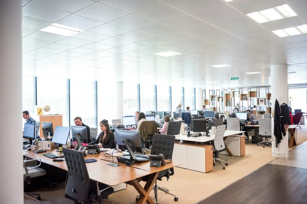 Photo of people working in an IT office
