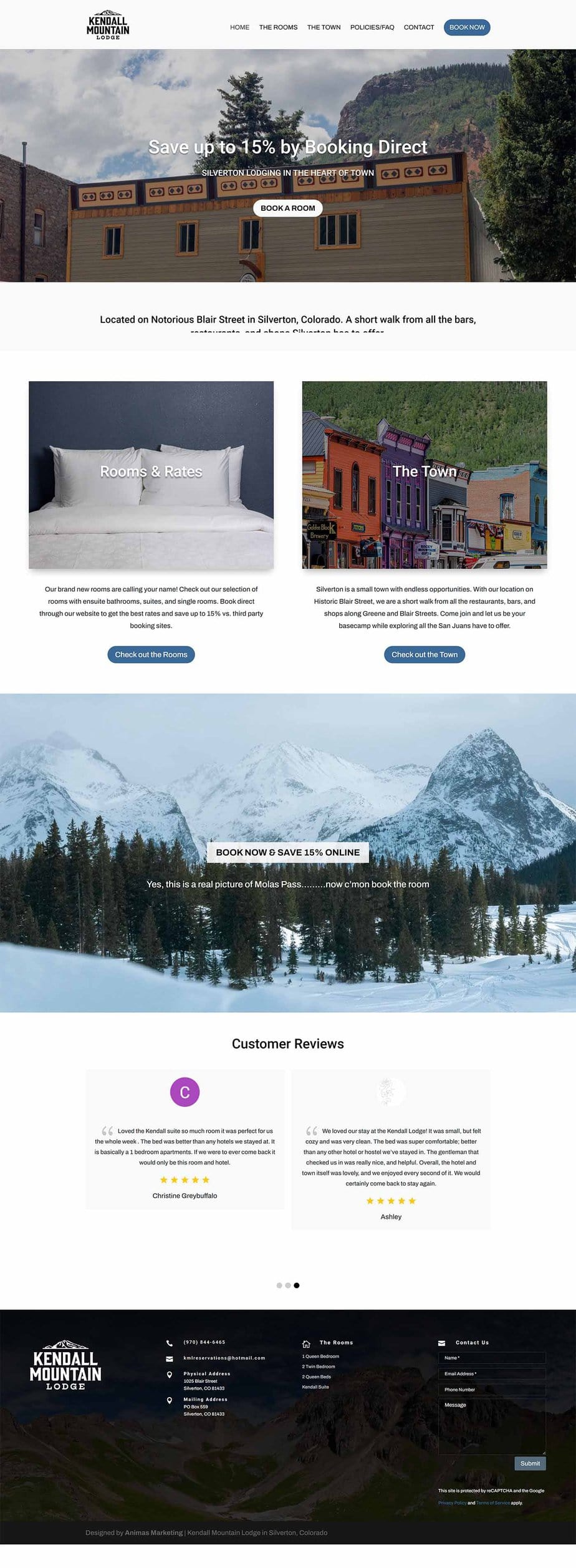 kendall mountain web design project