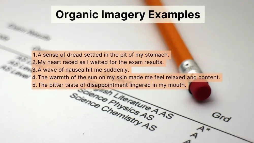 organic imagery examples