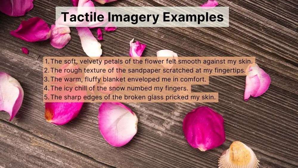 tactile imagery examples