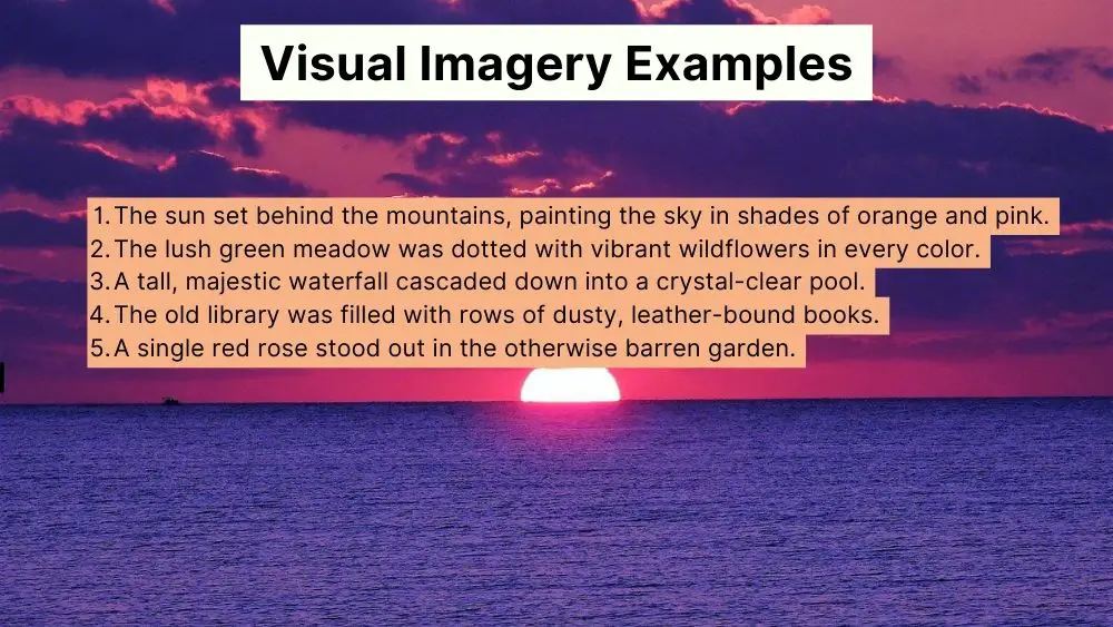 visual imagery examples